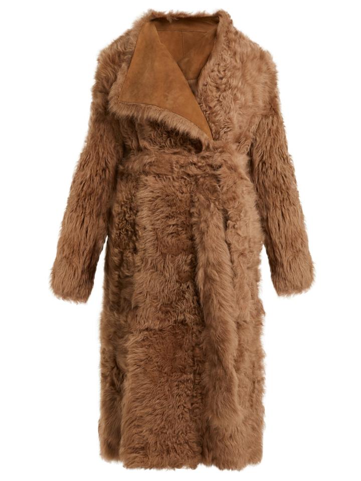 Yves Salomon Wrap-front Shearling Jacket
