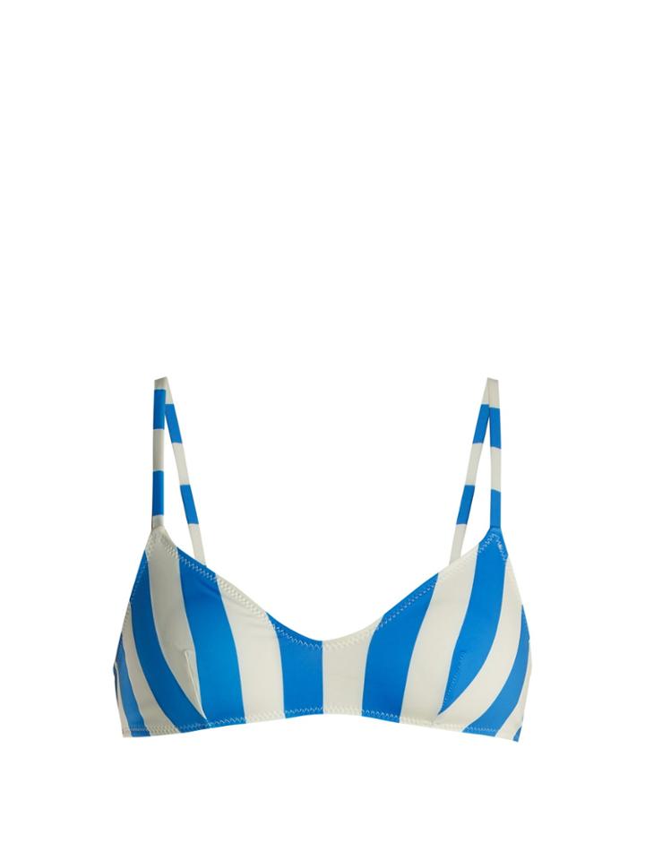 Solid & Striped The Rachel Striped Triangle Bikini Top