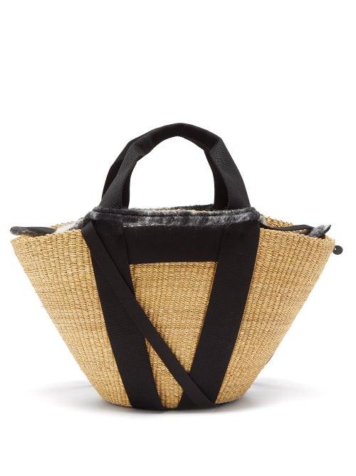 Muu - Triade Straw Tote Bag - Womens - Grey Multi