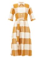Matchesfashion.com Ace & Jig - Coco Checked Cotton Midi Shirtdress - Womens - Beige Multi