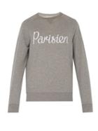Matchesfashion.com Maison Kitsun - Parisien Cotton Sweatshirt - Mens - Grey