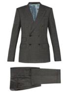 Matchesfashion.com Gucci - Double Breasted Wool Suit - Mens - Grey