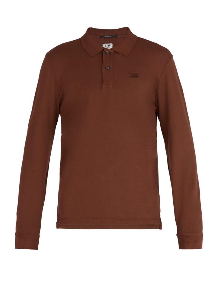 C.p. Company Long-sleeved Cotton Polo Shirt