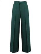 Matchesfashion.com Racil - Cumberland Contrast Panel Wool Trousers - Womens - Green