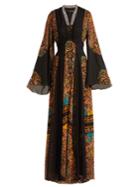 Etro Zoist Printed Silk-chiffon Maxi Dress