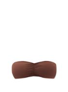 Matchesfashion.com Jade Swim - Ava Gathered Bandeau Bikini Top - Womens - Brown
