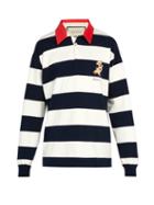 Matchesfashion.com Gucci - Striped Long Sleeved Cotton Rugby Shirt - Mens - Navy White