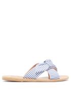 Matchesfashion.com Ancient Greek Sandals - Thais Cross Strap Leather Sandals - Womens - Blue Stripe