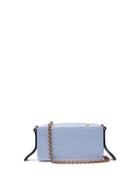 Matchesfashion.com Lutz Morris - Elise Crocodile Effect Leather Shoulder Bag - Womens - Light Blue