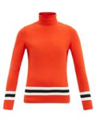 Matchesfashion.com Fusalp - Judith Roll-neck Striped Sweater - Womens - Red