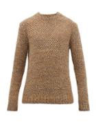 Matchesfashion.com Barena Venezia - Golena Mischio Mlange Wool Blend Sweater - Mens - Khaki