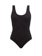 Bottega Veneta - Intrecciato-jacquard Swimsuit - Womens - Black