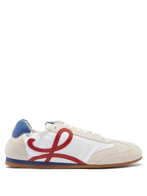 Matchesfashion.com Loewe - Ballet Runner Nylon And Leather Trainers - Mens - White Multi