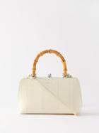 Jil Sander - Mini Bamboo-handle Elaphe Bag - Womens - Cream