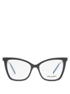 Matchesfashion.com Saint Laurent - Cat-eye Acetate Glasses - Womens - Black