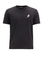 Matchesfashion.com Neil Barrett - Lightning-bolt Plaque Cotton Jersey T-shirt - Mens - Black