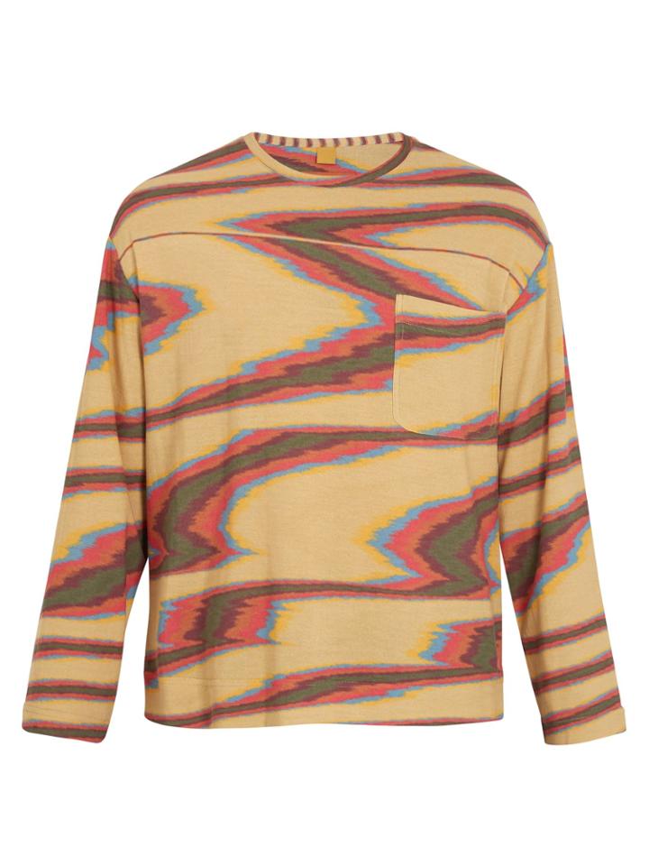 Missoni Aztec-print Long-sleeved Cotton T-shirt