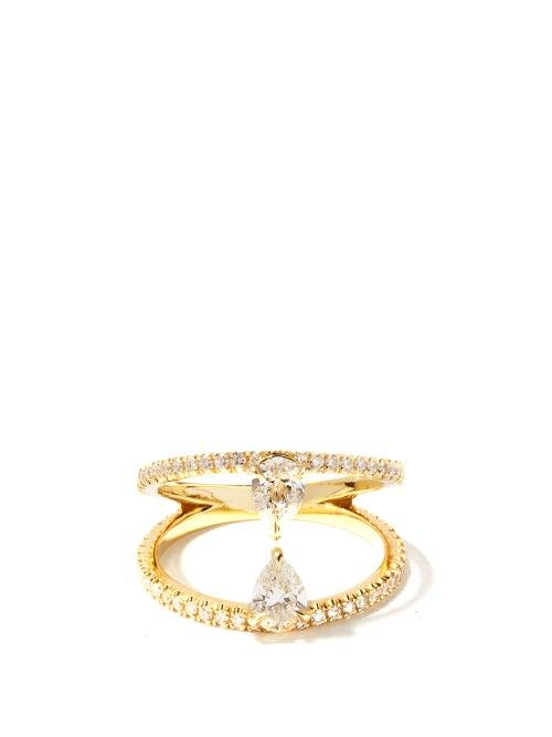 Matchesfashion.com Katkim - Dut Pear Diamond & 18kt Gold Ring - Womens - Yellow Gold