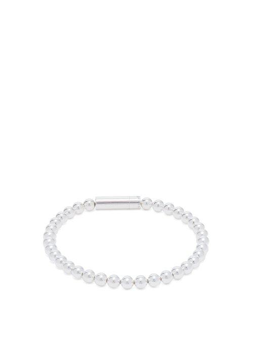 Matchesfashion.com Le Gramme - Le 25g Beads Sterling Silver Bracelet - Mens - Silver