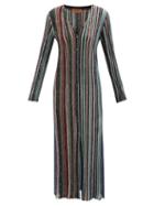 Missoni - Striped Metallic-knit Cardigan - Womens - Multi Stripe