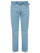 Matchesfashion.com Prada - Belted Straight Leg Jeans - Mens - Light Blue