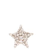 Matchesfashion.com Saint Laurent - Star Crystal Embellished Brooch - Womens - Crystal