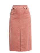 Matchesfashion.com Alexachung - Corduroy Pencil Skirt - Womens - Dark Pink