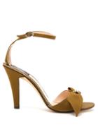 Matchesfashion.com Marc Jacobs - Crystal Embellished Bow Grosgrain Sandals - Womens - Khaki