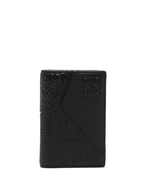 Matchesfashion.com Loewe - Puzzle Leather Bi Fold Cardholder - Mens - Black