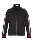 Gucci Web-detail Striped-sleeve Jersey Track Jacket