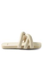 Yume Yume - Tyre Padded-strap Faux-leather Slides - Womens - Beige