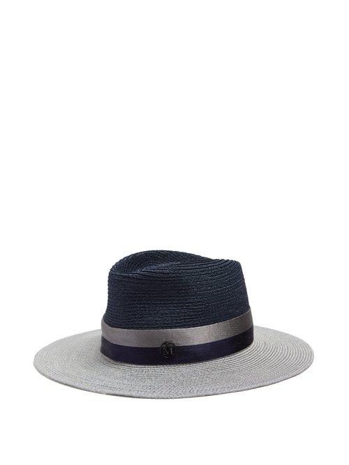 Matchesfashion.com Maison Michel - Charles Straw Hat - Womens - Navy