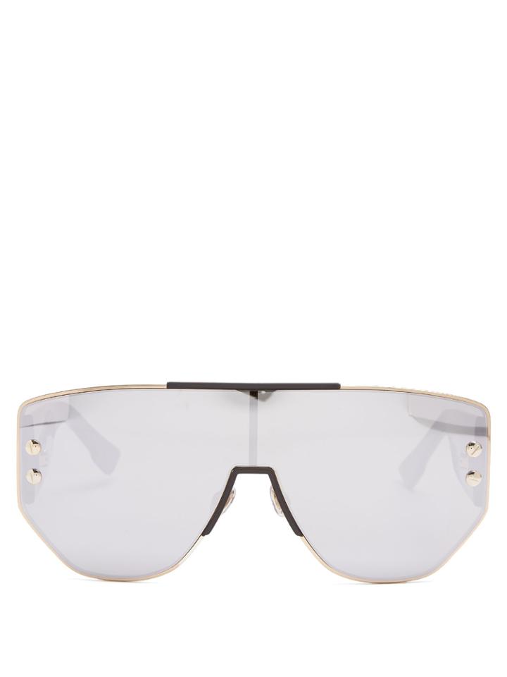 Dioraddict1 Mirrored D-frame Sunglasses