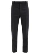 Matchesfashion.com Alexander Mcqueen - Satin-faced Wool-blend Twill Suit Trousers - Mens - Black