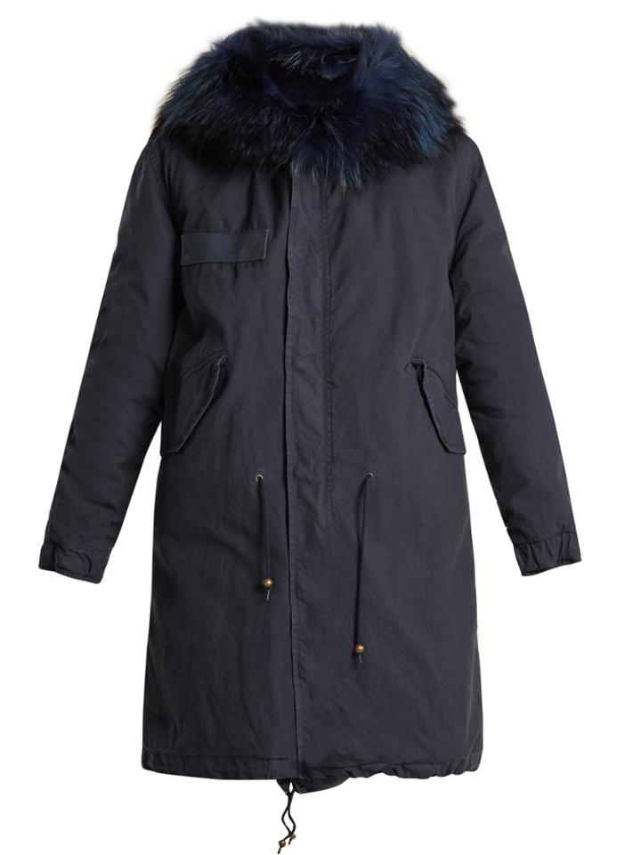 Mr & Mrs Italy Fur-lined Hooded Cotton-canvas Parka