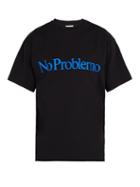 Matchesfashion.com Aries - No Problemo Print Cotton T Shirt - Mens - Black