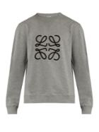 Loewe Braided-logo Crew-neck Cotton Sweatshirt