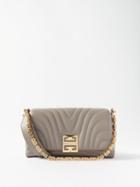 Givenchy - 4g-chain Quilted Leather Shoulder Bag - Womens - Grey