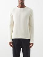 Inis Mein - Crew-neck Alpaca-blend Sweater - Mens - Cream