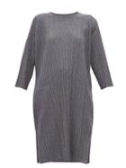 Matchesfashion.com Pleats Please Issey Miyake - Tech Pleated Jersey Dress - Womens - Grey