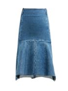 Matchesfashion.com Balenciaga - Fluted Denim Midi Skirt - Womens - Denim