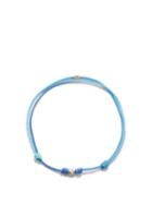 Luis Morais - Diamond & 14kt Gold Corded Bracelet - Mens - Blue Gold
