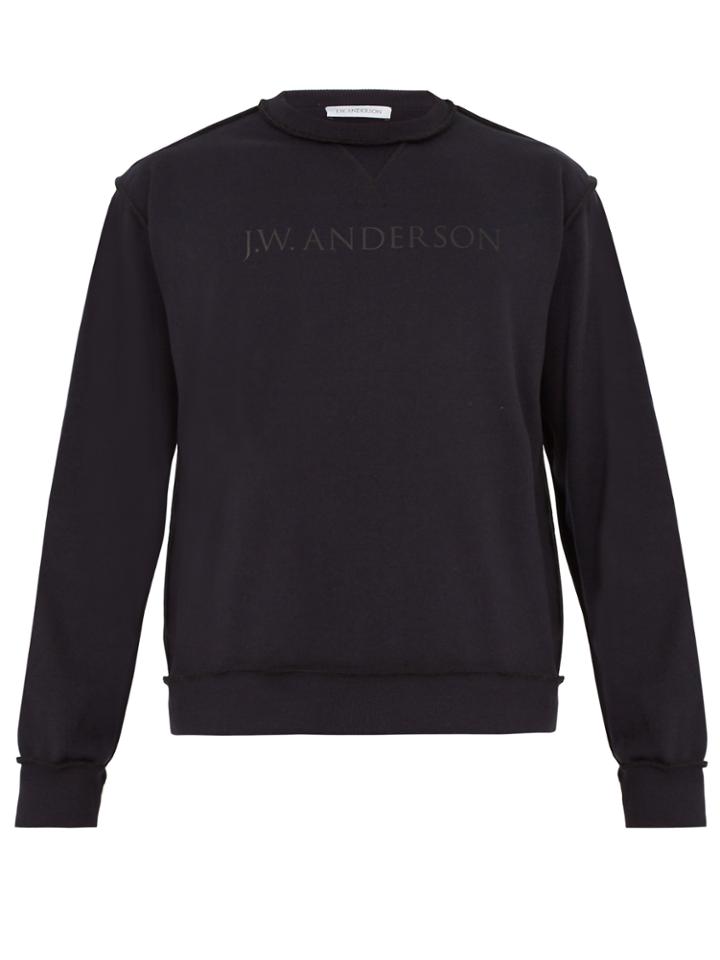 J.w.anderson Logo-print Cotton-jersey Sweatshirt