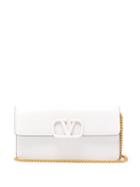 Matchesfashion.com Valentino - V Sling Small Chain Strap Leather Clutch - Womens - White
