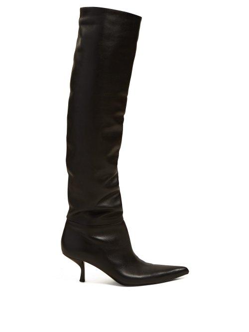 Matchesfashion.com The Row - Bourgeoisie Leather Boots - Womens - Black