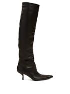 Matchesfashion.com The Row - Bourgeoisie Leather Boots - Womens - Black