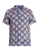 Giorgio Armani Geometric-print Short-sleeved Shirt