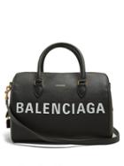 Matchesfashion.com Balenciaga - Ville Bowling M Leather Bag - Womens - Black White