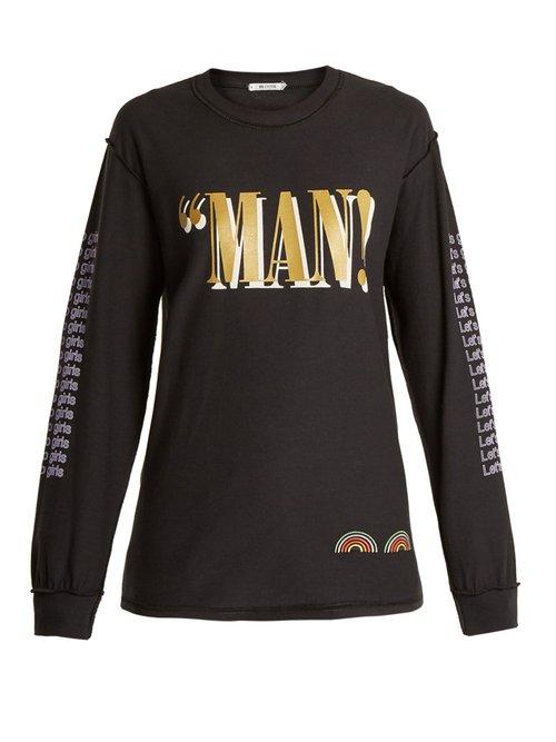 Matchesfashion.com Blouse - Annan Lewin Print Cotton T Shirt - Womens - Black