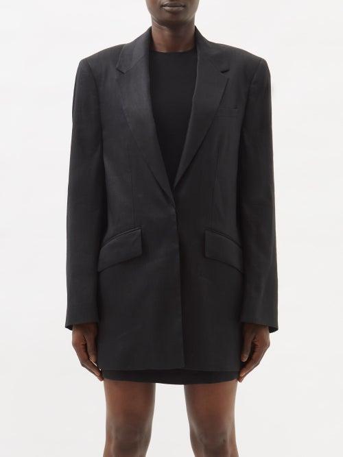 Gauge81 - Naola Single-breasted Linen-blend Blazer - Womens - Black